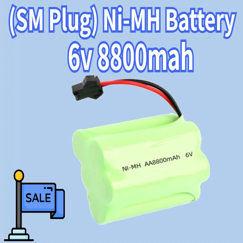 

(SM Plug) Ni-MH 6v 8800mah Battery For Rc toys Cars Tanks Robots Boats Guns 5* AA 6v Rechargeable Battery Pack