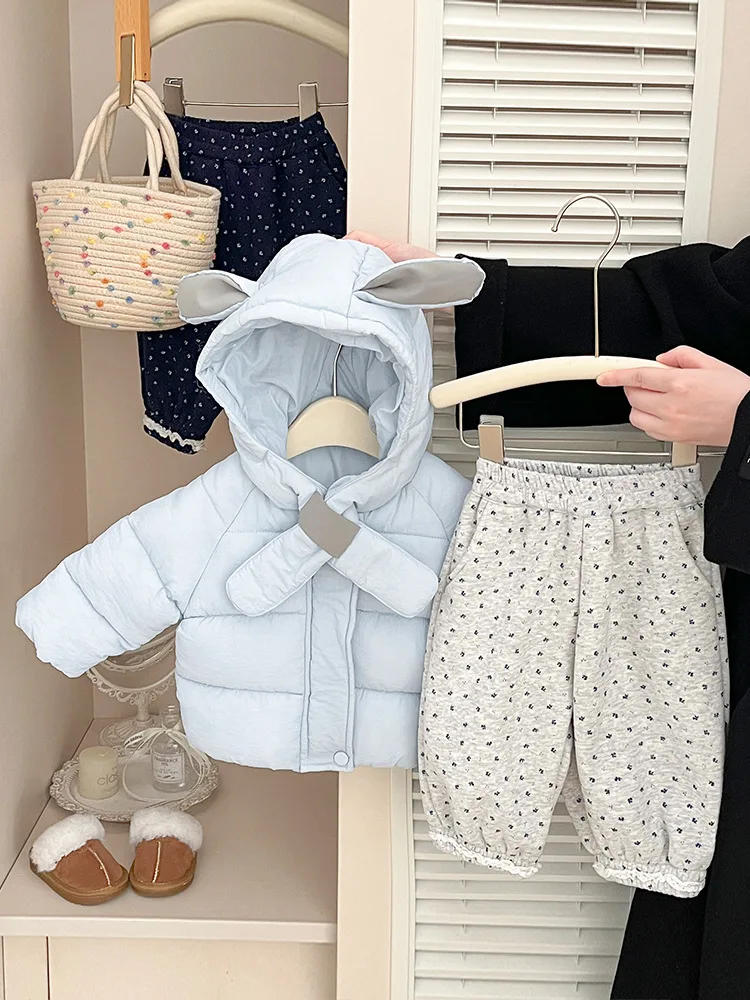 2025 شتاء جديد الطفل الصوف السراويل القطن الفتيات البولكا نقطة سراويل تقليدية زائد المخملية سميكة الرضع الفتيان بناطيل تدفئة الاطفال الملابس #2