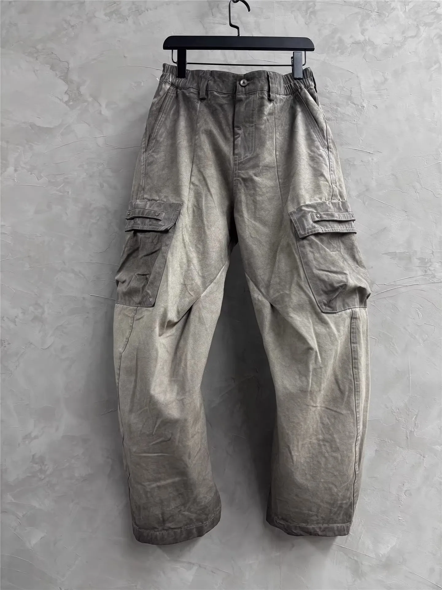 

Owen Seak Men Cargo Pants Cotton Casual Oversize Gothic Men's Sweatpants Autumn Cross Solid Loose Black Designer Long Trousers