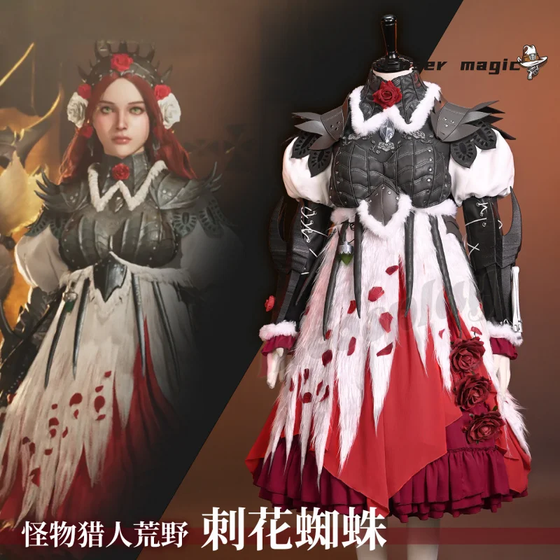 

Monster Hunter Wilds Spiny Spider Lala Barina Косплей Костюм Полный комплект Униформа Реквизит Аксессуары Женщины Хэллоуин Карнавальная вечеринка