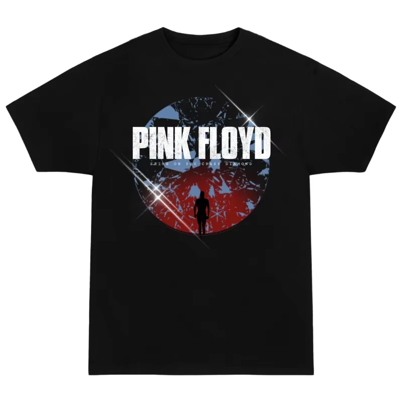 Unisex Y2K Hip Hop Fashion Cotton T-Shirt, New Spring Summer Pink Floyd Rock Album Graphic T-Shirt