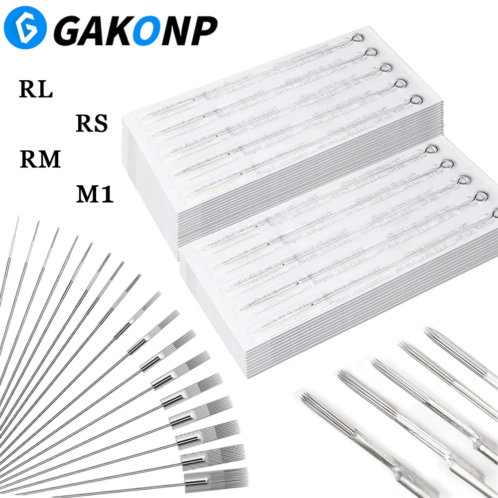 

5/10/20/50pcs Disposable Tattoo Needles 0.35mm RL RS RM M1 Sterilized Tattoo Needles for Tattoo Machine Permanent Makeup Supply