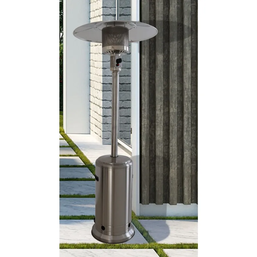 

46000 BTU Propane Patio Heater for outdoor use, stainless steel construction, black finish, instant heat and weather-resistant