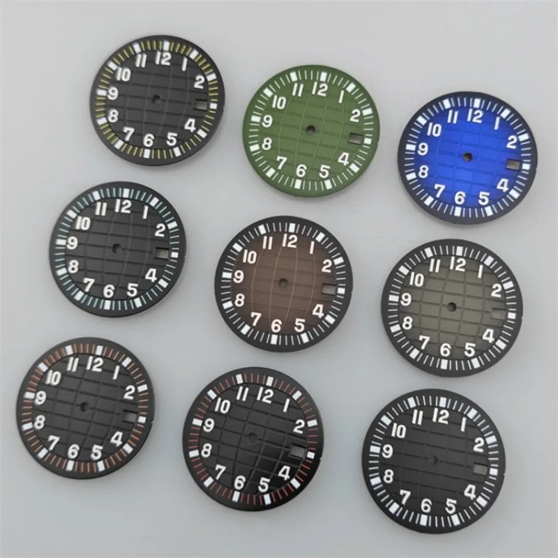 

Customized NH35 Dial Gray Grenade Dial, Modified Surface, Strong Green Luminous Surface DIY Use Size 32MM