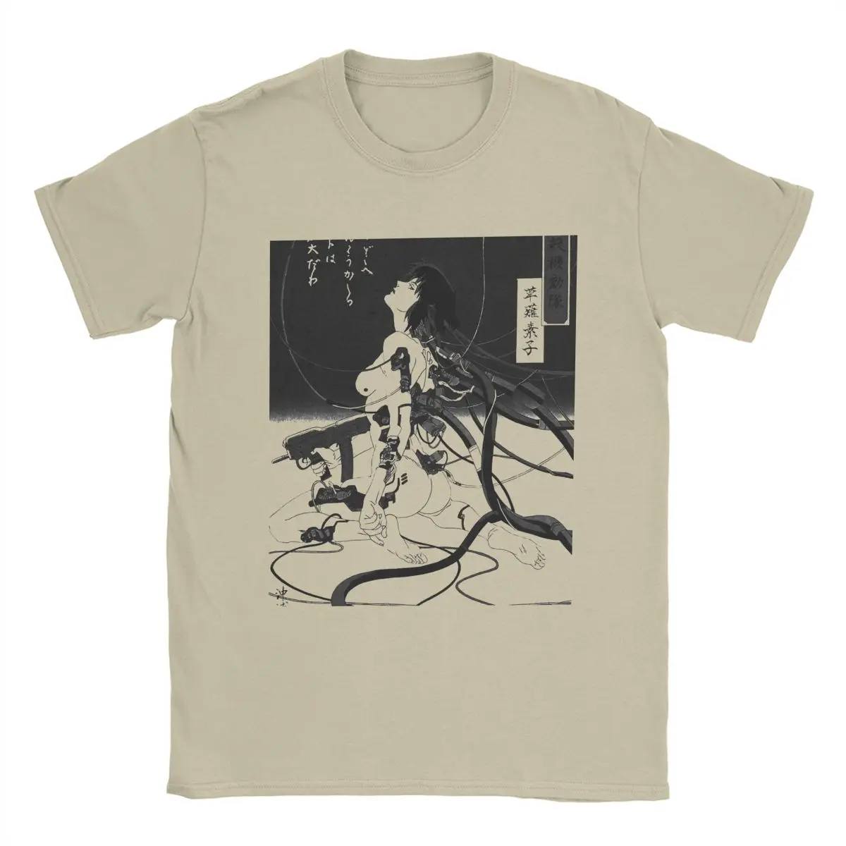 Motoko Kusanagi The Major Ghost In The Shell T Shirts Men 100% Cotton Vintage T-Shirt Anime Tees Short Sleeve Clothing New