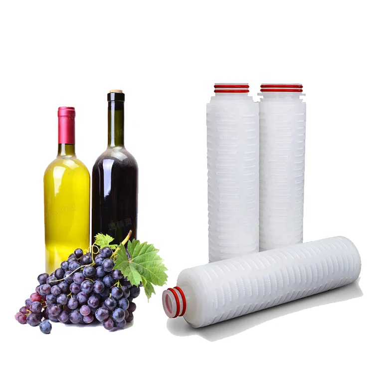 TS Filter higher throughput 30 Inch 0.45 um Hydrophilic PES Membrane Filter Cartridge Suitable for Wine Final Filtration