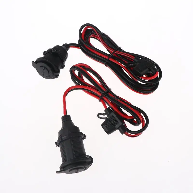 【CMO】1Pcs Car Electric Appliance Socket Car Cigarette Lighter Power Socket 12V-24V DC Female Extension Cord With 20A Fuse