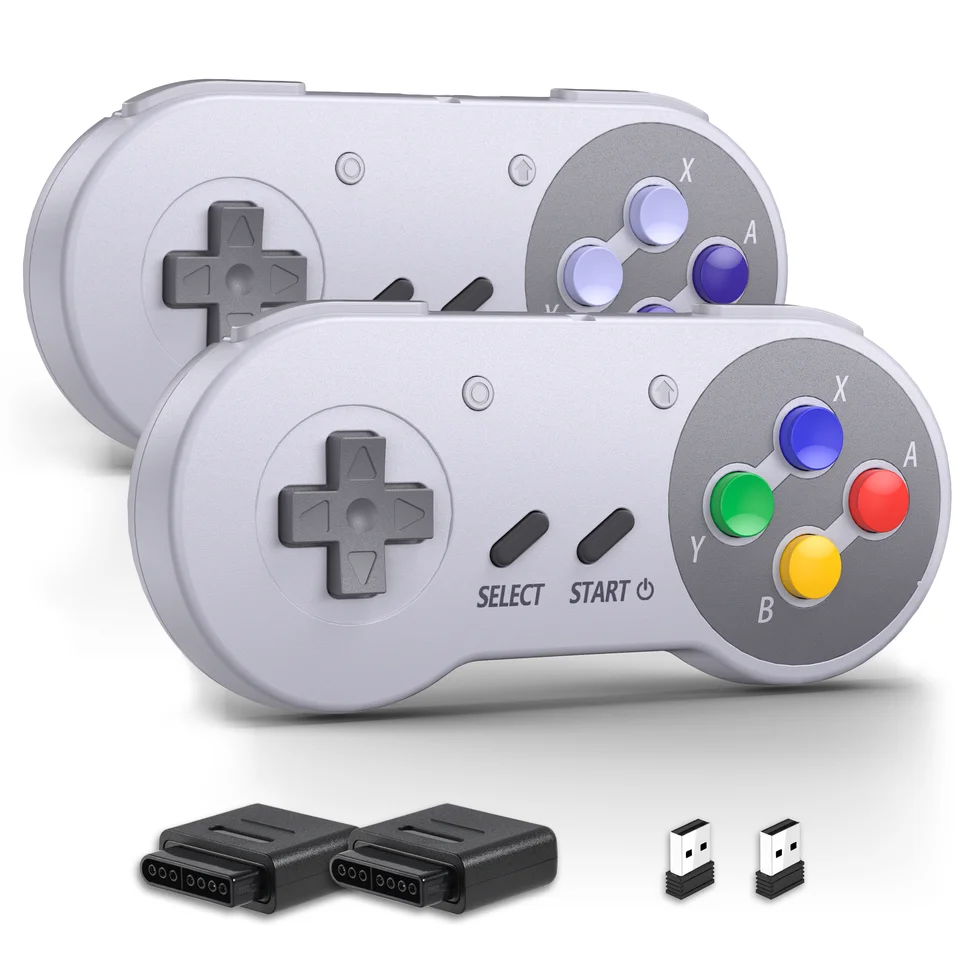 2個パック 2.4GHz ワイヤレス SNES Switch オンラインコントローラー