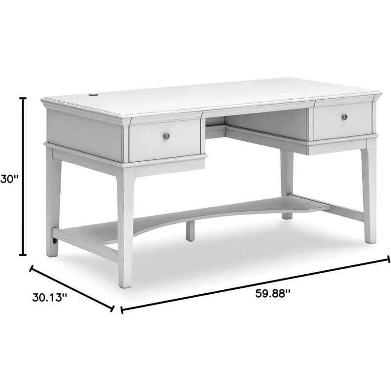 Klassischer Home-Office-Aufbewahrung sbein Schreibtisch weißer Schreibtisch mit Schubladen