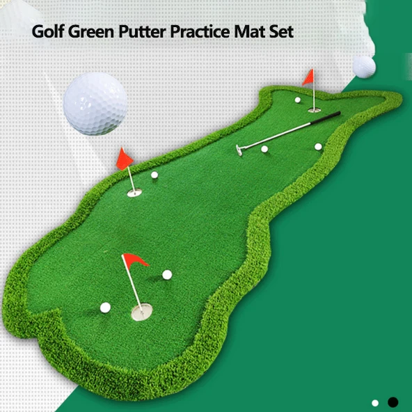 

Golf Carpet Training Putting Mat for Indoor &Outdoor Golf Green Washable Anti-Slip Office Home Simulation Grass Practice Blanket