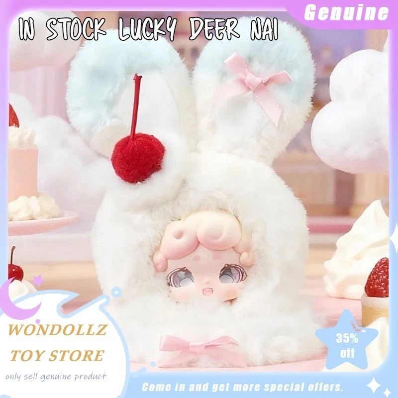 

Новая оригинальная слепая коробка Lucky Deer Nai Fluffy Ice Series Kawaii, мини-виниловая плюшевая кукла, сумка, украшение, модная игрушка, подарок для девочек