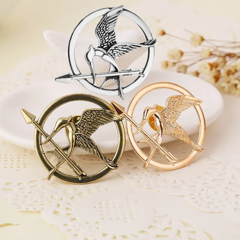 

Fashion Trendy Jewelry The Hunger Games Popular Punk Vintage Style Birds Brooches Universal Costume Jewellery Accessories