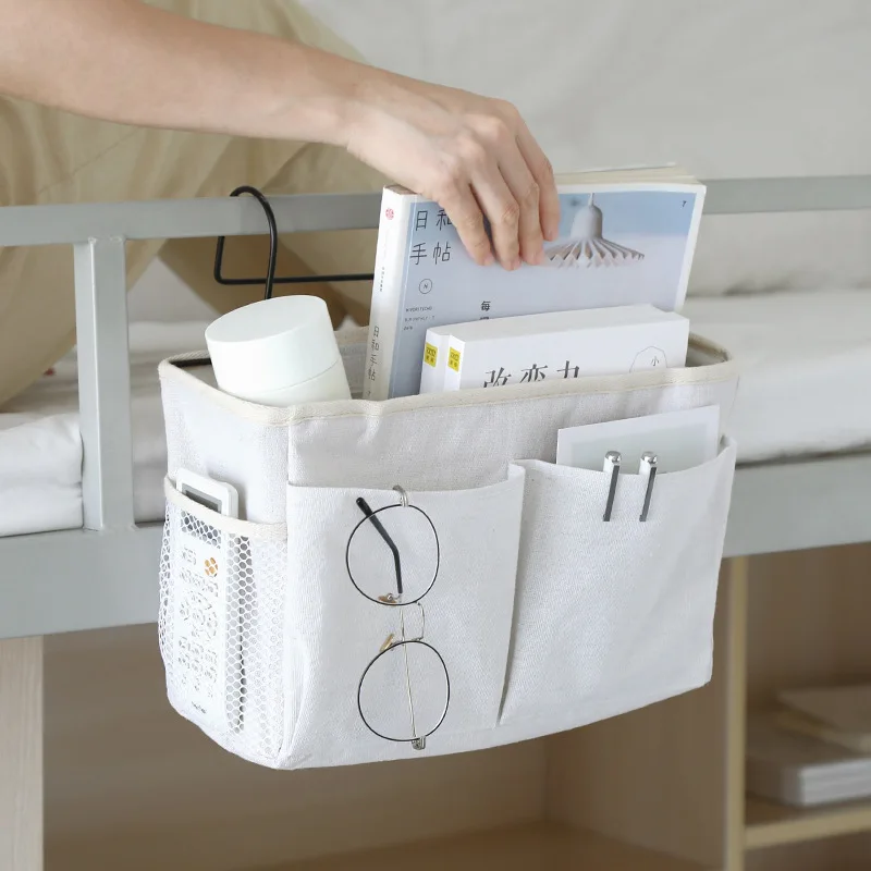 Bedside Caddying Bed Organizer Storage Bag Pocket for Dorm Rooms Rails Bedroom Dorm Kitchen Organization Storage Bag