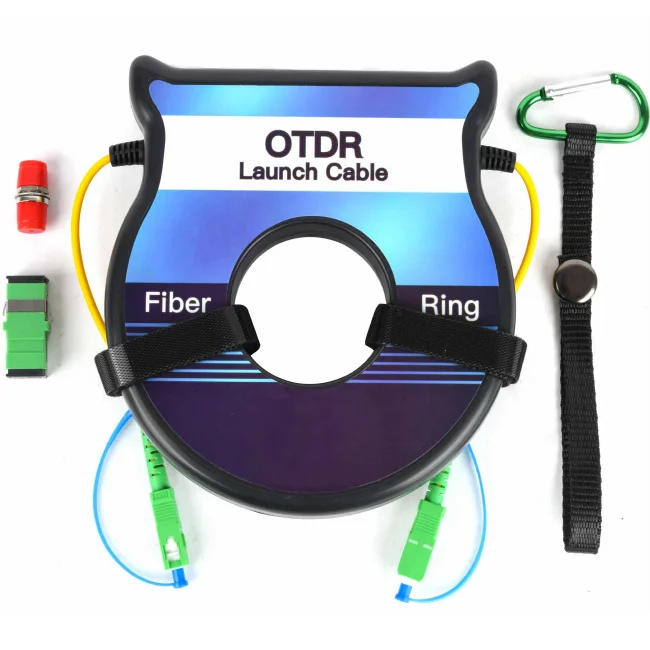 Fiber Optical OTDR Launch Cable Box With Singlemode Multimode OM3 With Length 1km 2km 500m And SC LC FC ST Connector