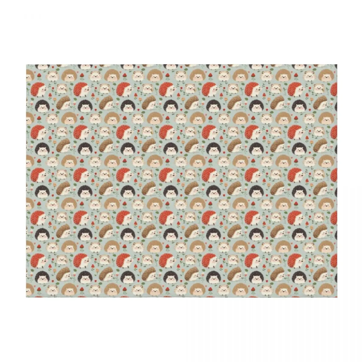 

Cute Hedgehog Repeating TIle Throw Blanket Luxury Thicken Hair Quilt christmas decoration Blankets