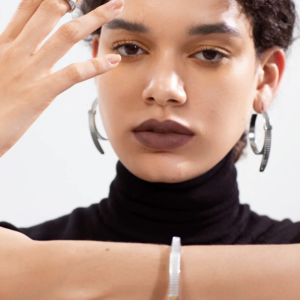 

ENFASHION Cable Tie Knot Hoop Earrings For Women Personality Stainless Steel Gold Color Hoops Earings Fashion Jewelry 2020 E1157