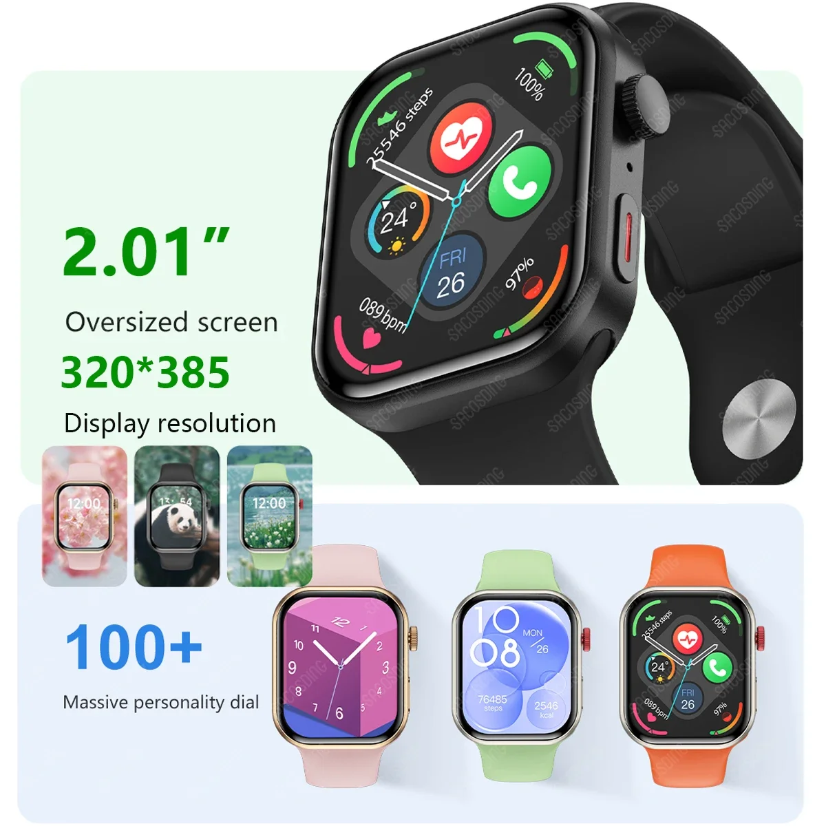 S9 Watch Ultra NFC Smart Watch for Men Women Amoled Sports Fitness Tracker Clock Heart rate Blood Pressure SMARTWATCH FOR HUAWEI