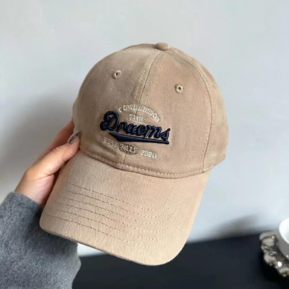Korean Fashion Baseball Cap Soft Top Pure Cotton Hat Wide Brim Sunscreen Headwear Comfortable Unisex Streetwear