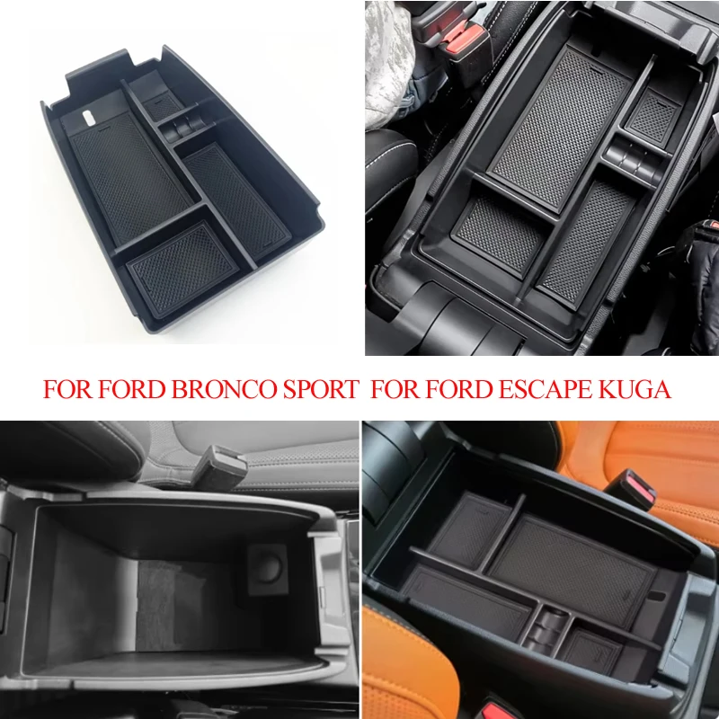 

ABS Armrest Box Secondary Storage Tray For ford Bronco Sport 2021-2024 For Ford Escape Kuga 2020-2024 Accessories