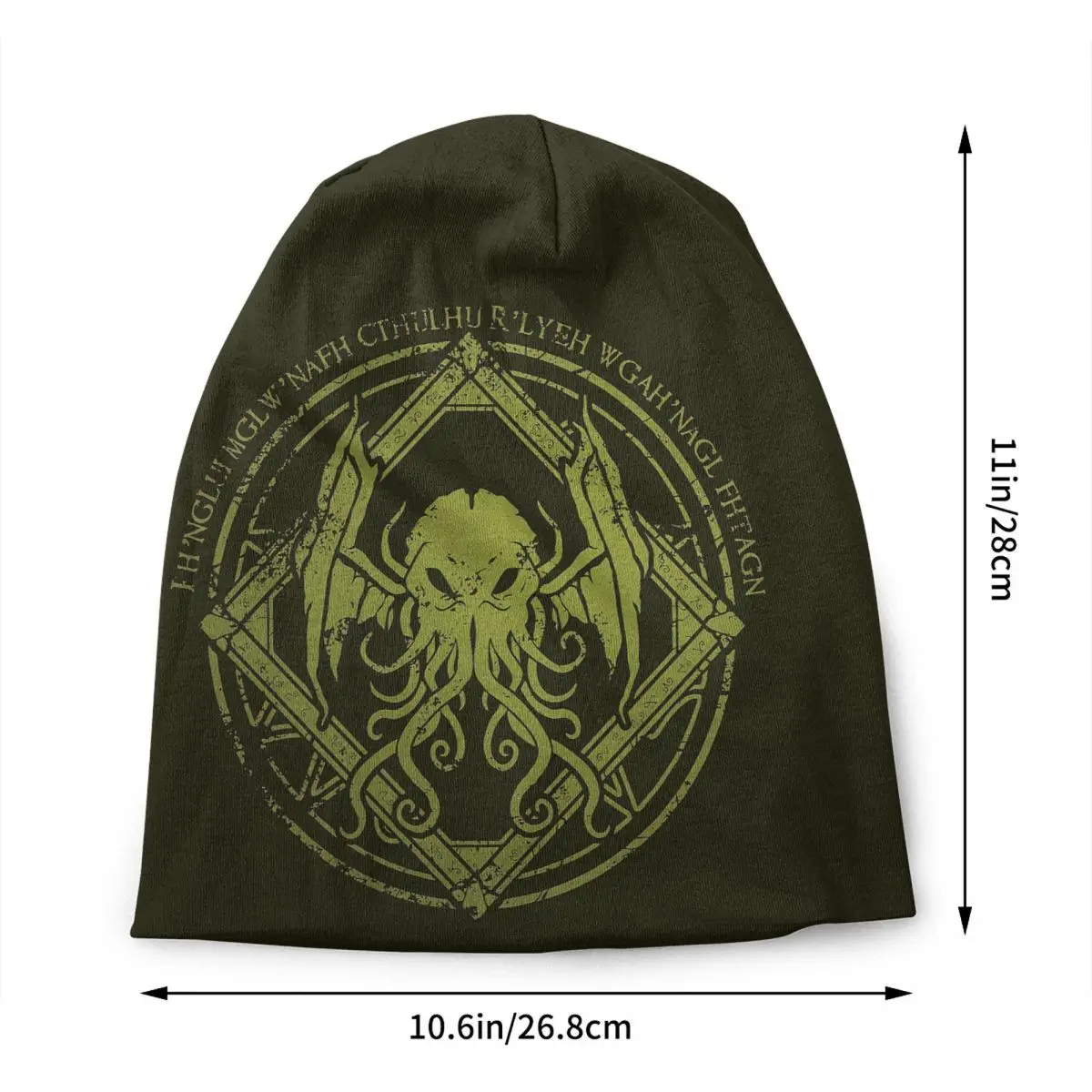 Lovecraft Mythos Monster Cthulhu Skullies Beanies Caps Men Women Unisex Streetwear Winter Warm Knit Hat Adult Bonnet Hats