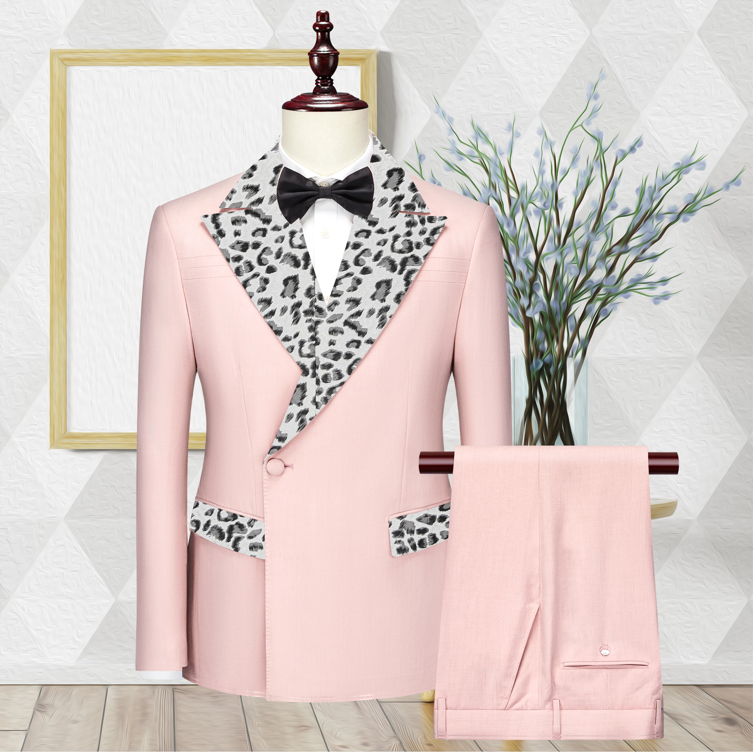 Gwenhwyfar luxo masculino ternos de casamento pico lapela traje homme masculino terno smoking fino ajuste noivo baile blazer 2 peças