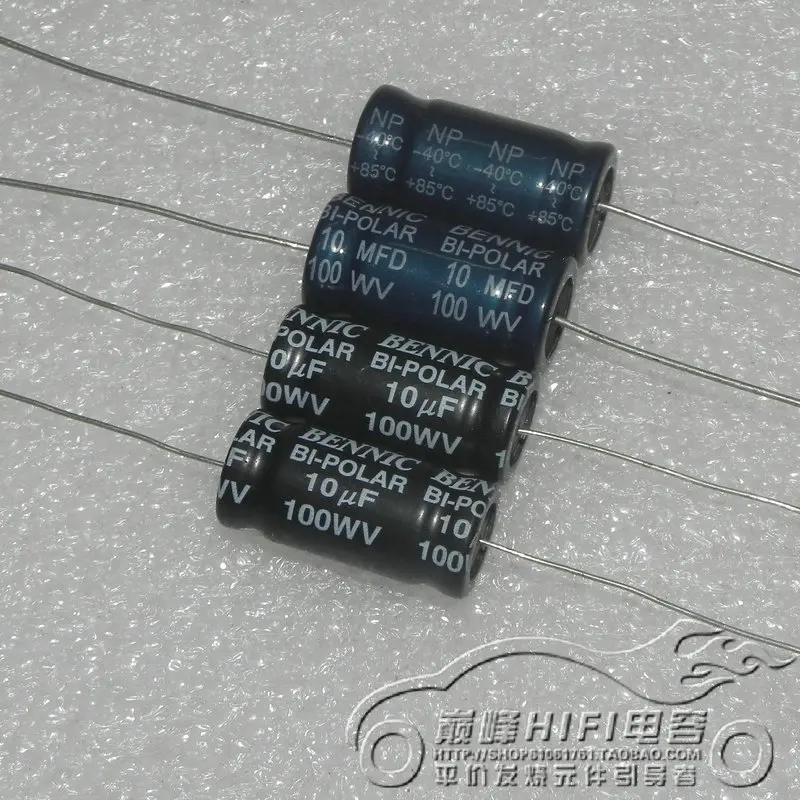 BENNIIC 100v10uf 100v12uf 10mfd 100wv Electrodeless frequency division axial Electrolytic capacitor axial non polar