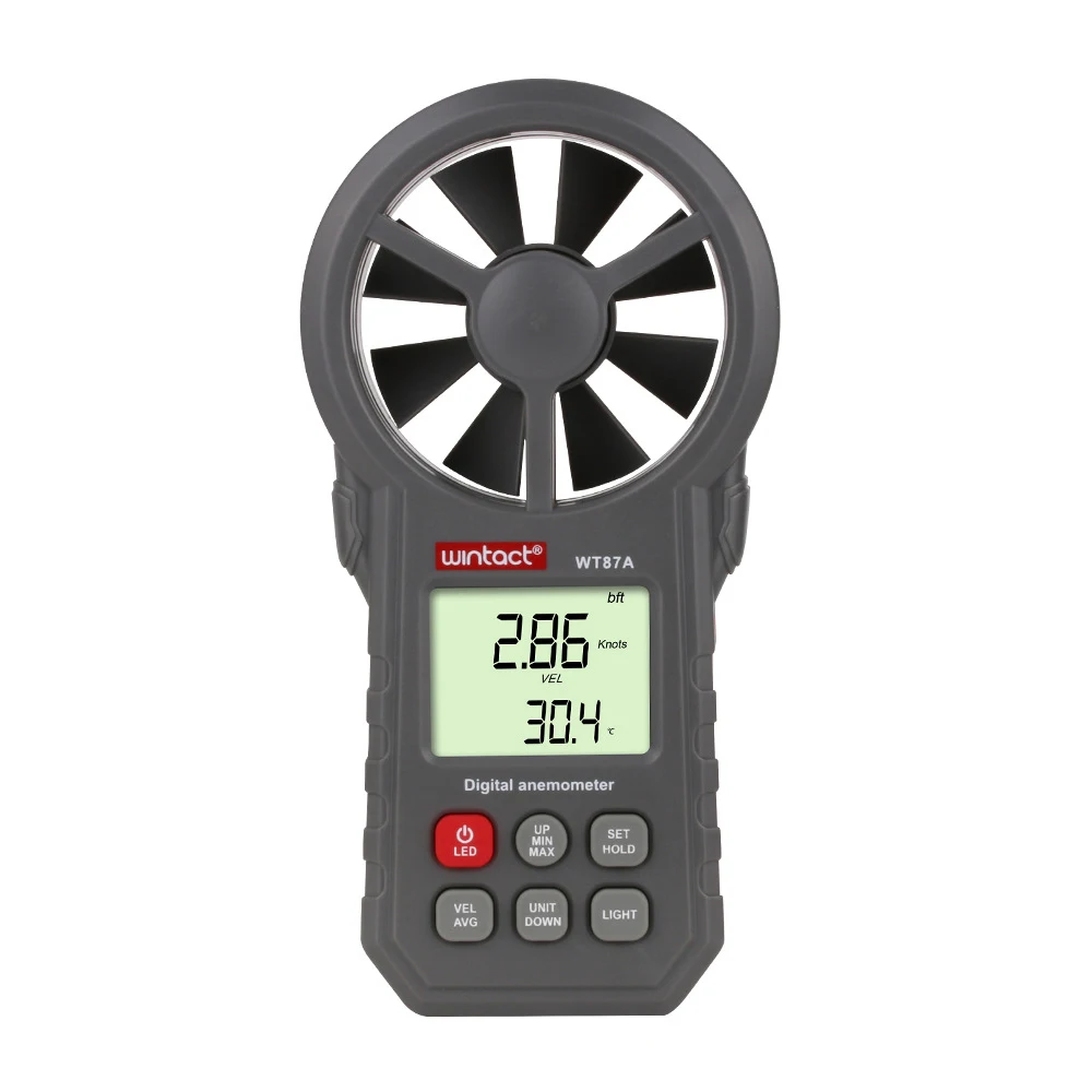 

Portable Digital Anemometer Thermometer Real-time Anemometro Wind Speed Air Velocity Temp Gauge Meter Wind Cold Indicator