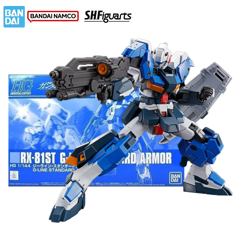 

Оригинальная фигурка Bandai Gundam, комплект модели HGUC 1/144 RX-81A G-Line, световая броня, коллекционная модель, экшн-фигурка, игрушки, подарки