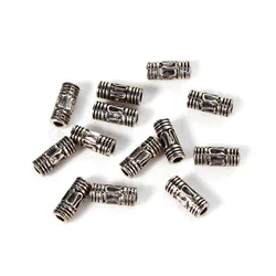 Handmade Metal Spacer Beads Geometrc Cylindrical Antique Bronze Color Loose Beads DIY Making Necklace Bracelet Jewelry Findings