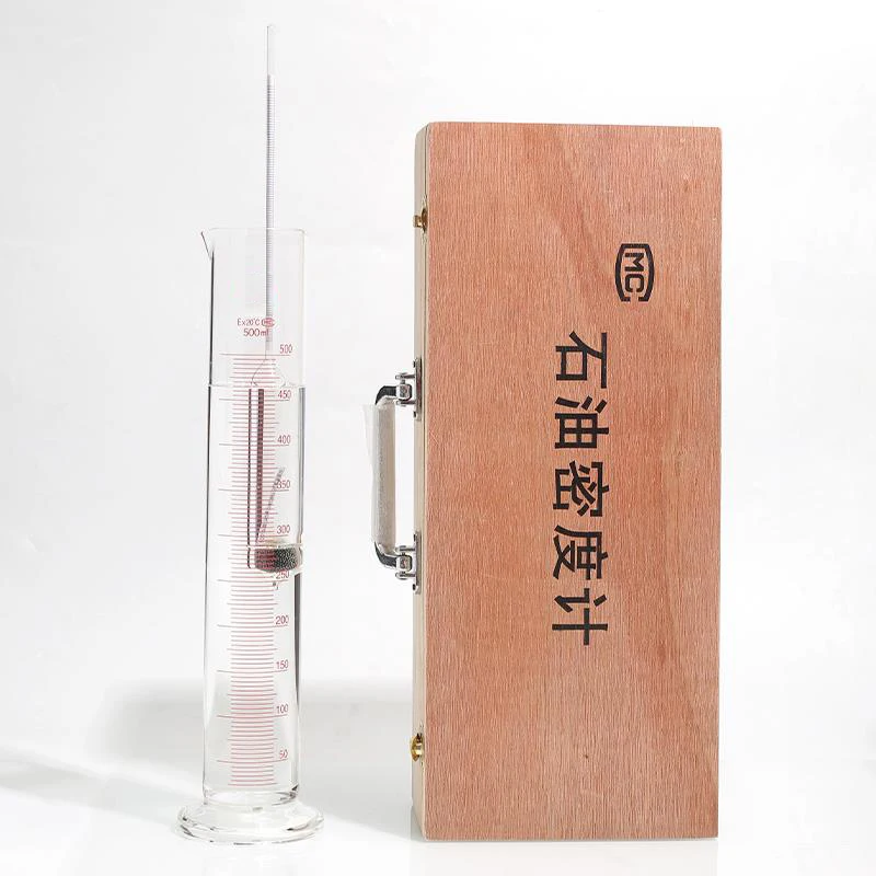500ml glass measuring cylinder in wooden box, liquid density meter, specific gravity meter, high-precision measuring instrument