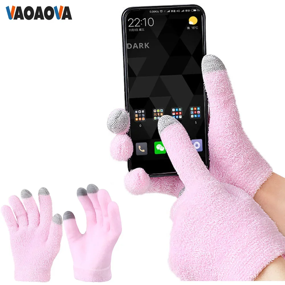 

1 Pair Reusable Touch Screen Spa Soft Moisturizing Gel Gloves Heal Eczema Cracked Hand Mask Dry Skin Cuticles Repair Treatment