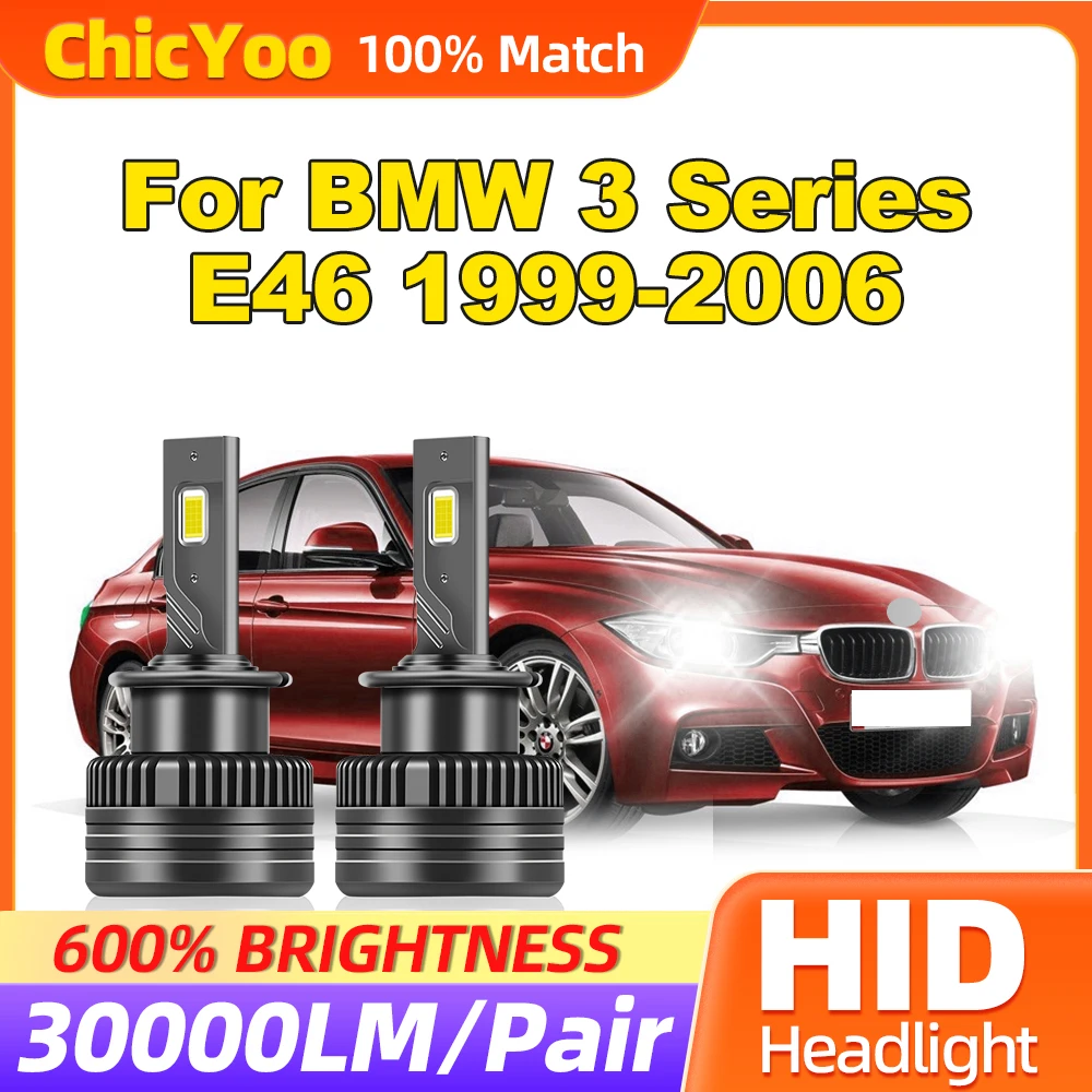 

30000LM CSP Chips LED Headlight Bulbs 120W HID Xenon Lamps 6000K White 12V Auto Headlamps For BMW 3 Series E46 1999-2005 2006