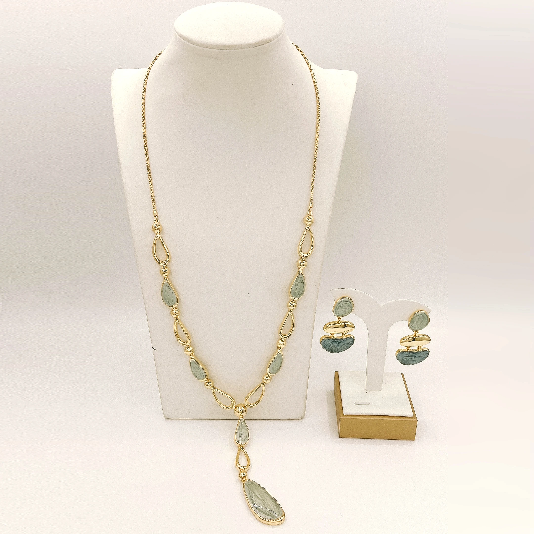 

Винтажные длинные цепочки золотого цвета, серьги-капли для женщин, простые металлические геометрические бусины, колье для девочек, вечерние эстетические украшения