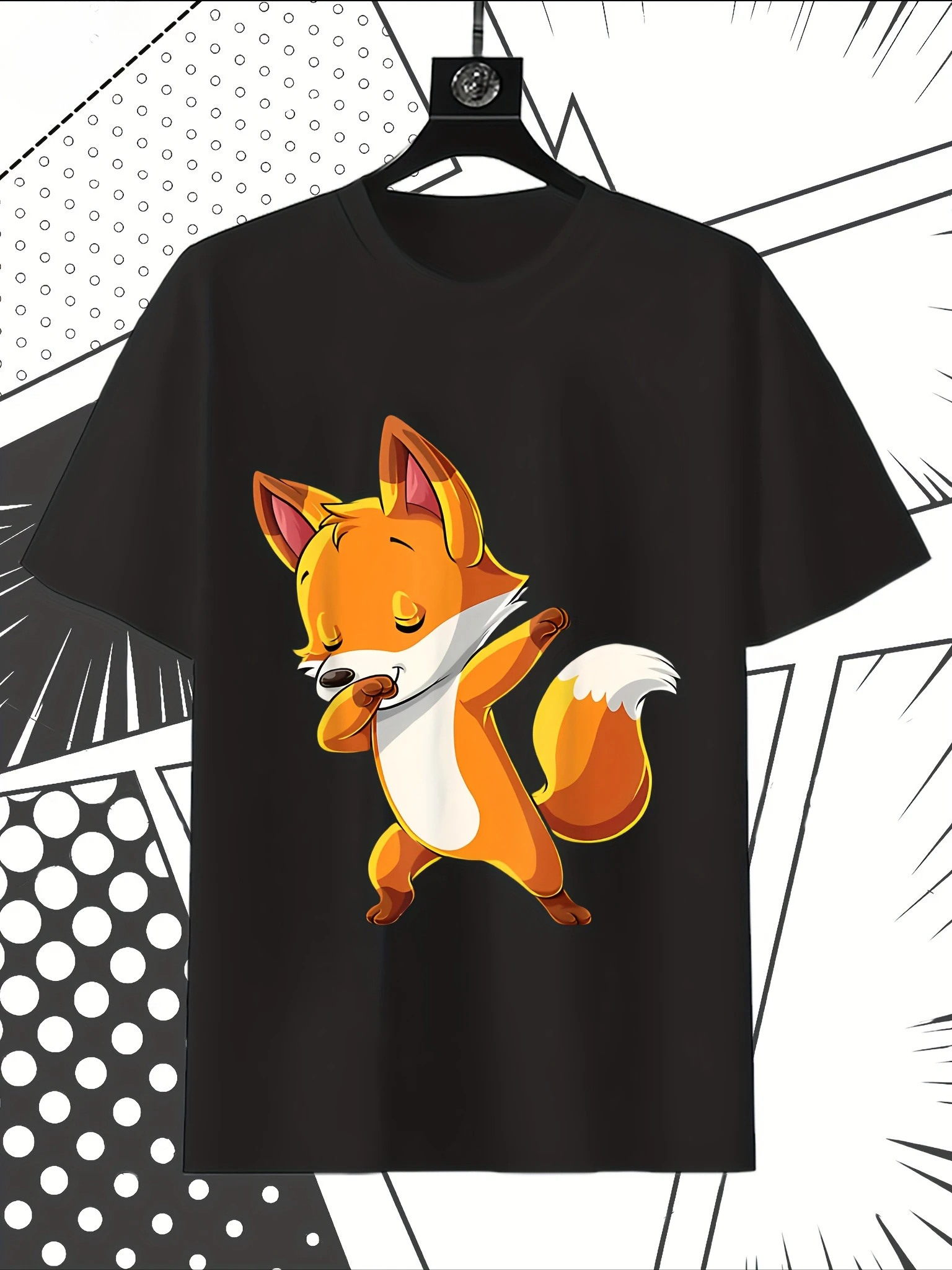 

Мужская футболка Disney Zootopia Nick & Judy Hopps — белая повседневная футболка с короткими рукавами и рисунком лисы