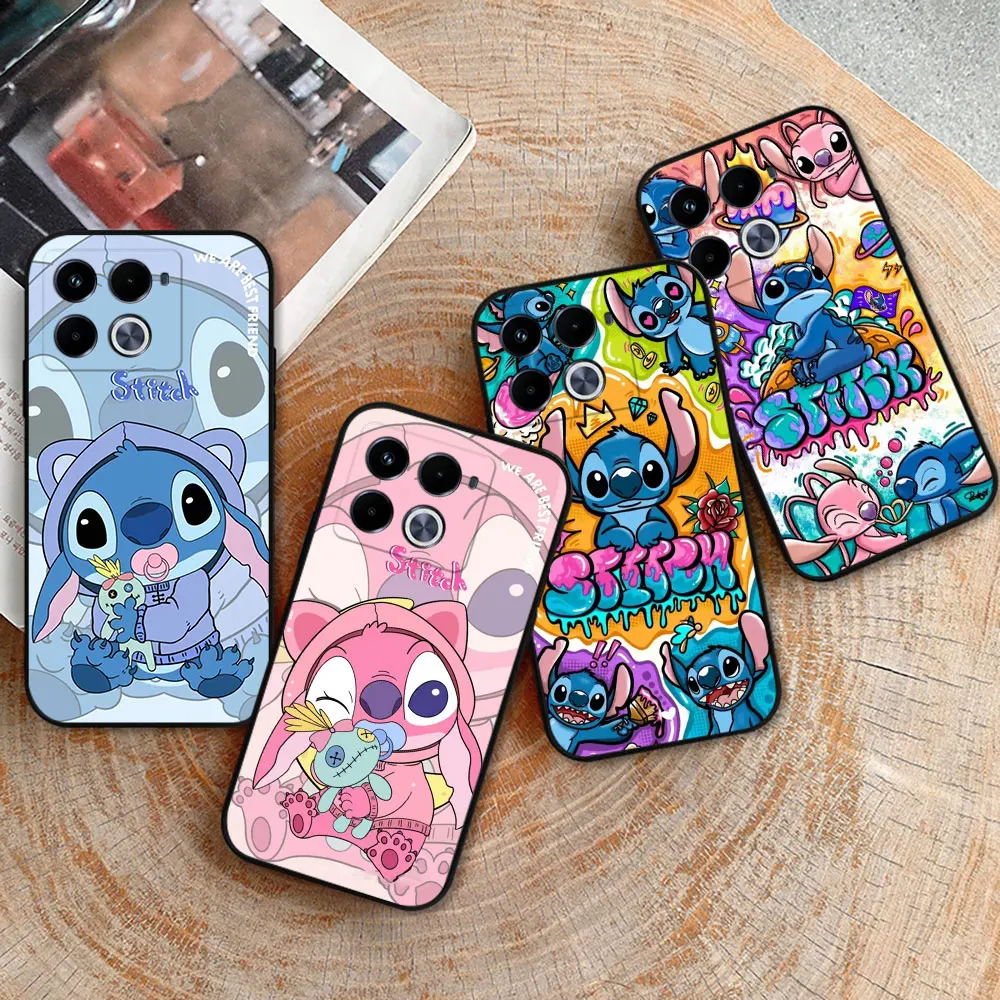 Disney Lilo Stitch Angel Phone Case For Infinix Note 40 30 VIP 12 12G96 11 10 Pro 8 8I 7 Tecno Spark Pop 7 6 5 Lite Air 5G Cover