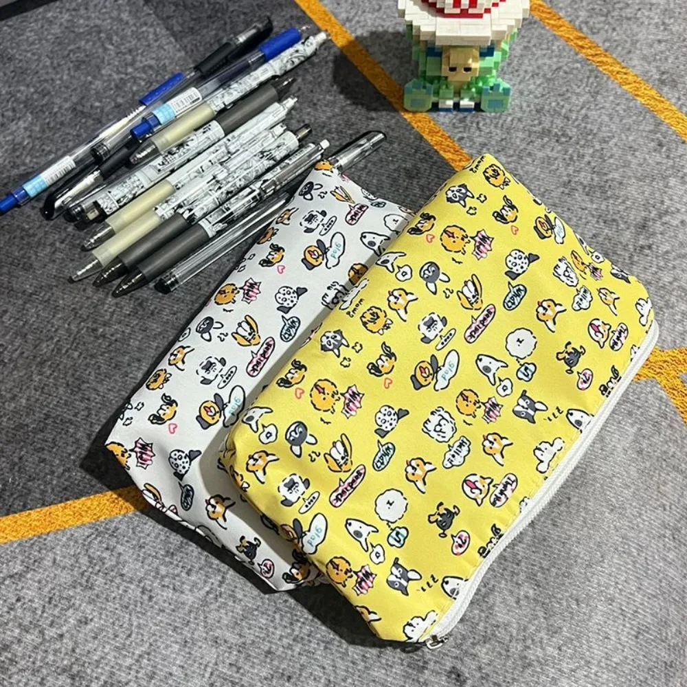

Desktop Storage Puppy Print Pencil Case Korean Style Makeup Bag Dog Pencil Bag Aesthetic Large Capacity Stationery Bag Student
