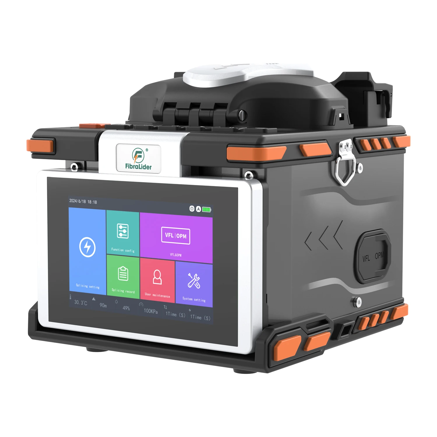 Factory Direct Sale Optical Fiber Welding Machine Touch Screen Built-in OPM VFL Optical Cable Splicing Machine