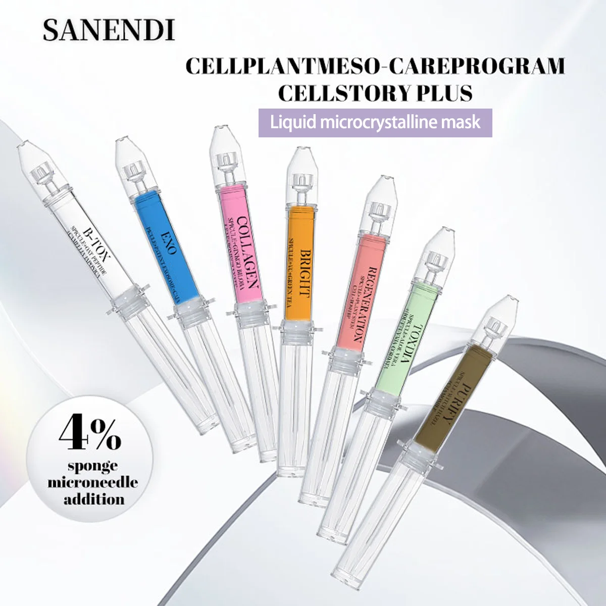 سلسلة قناع الوجه الكريستالي السائل من Sanendi EXO algae microcrystals - جل الوجه، جوهر، إصلاح الخلايا، التقشير #3