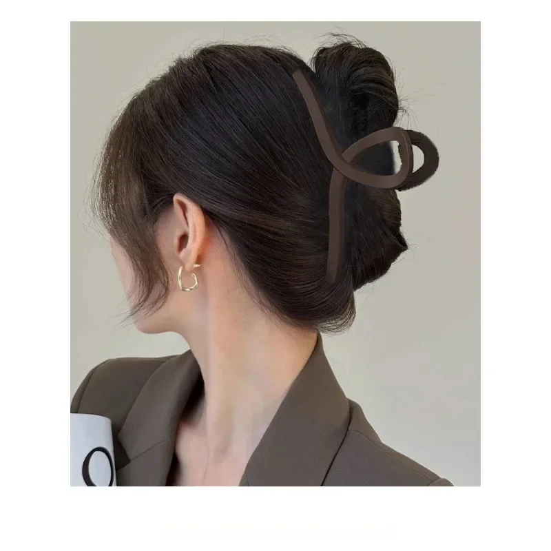 Women Hair Clip Cross Matte Hairpin Fashion French Elegant Hairgrips Large Hair Claw Clips Girls Korean Hair Accessories