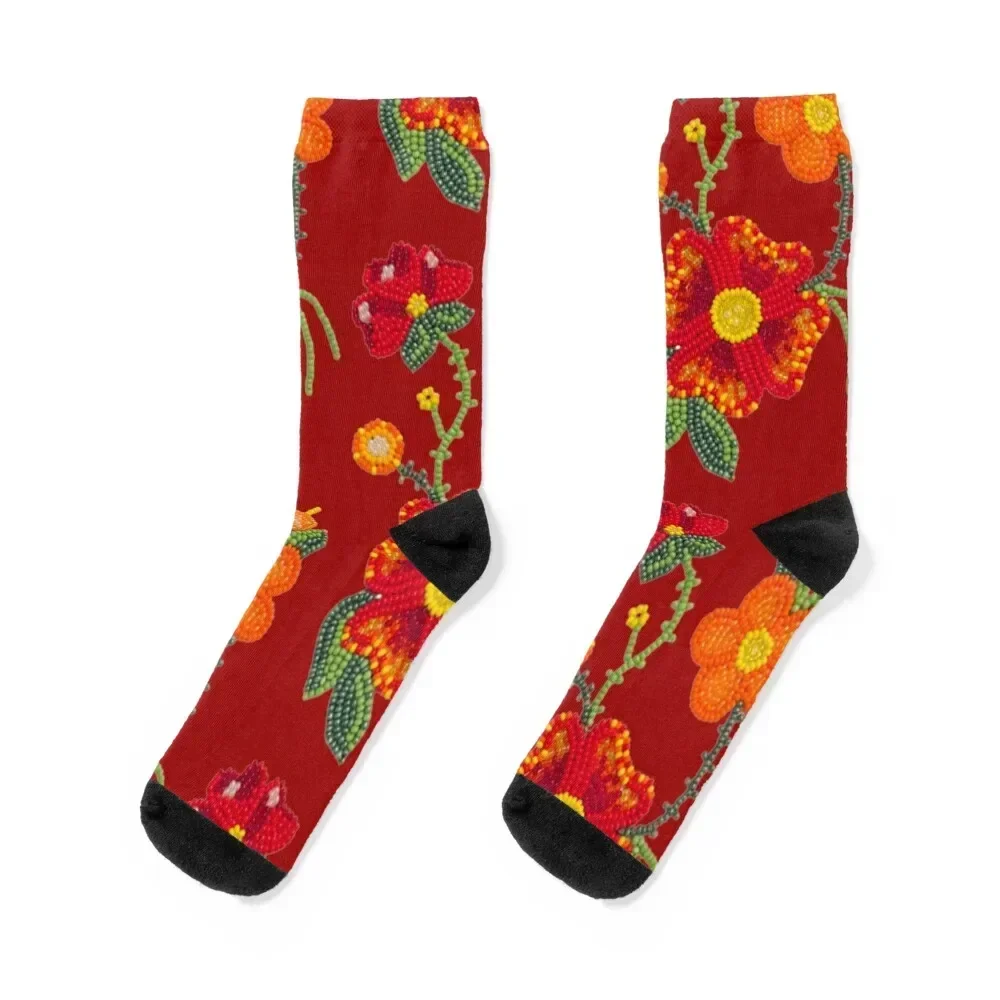

Tamarillo Red Fire Blooming Socks christmas gift warm winter fashionable valentine gift ideas Luxury Woman Socks Men's