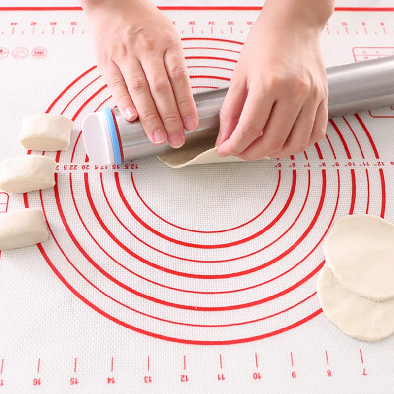 Stainless Steel Adjustable Rolling Pin With 4 Thickness Removable Rings Fondant & Cake Roller Dough Rolling Pin Bakeware Tools