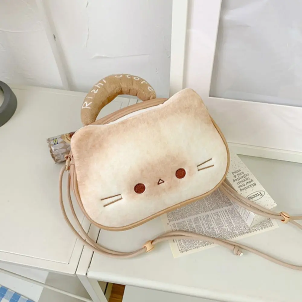 Zipper Bag Kawaii Biscuit Cat Itabag Idol Merchandise Storage Cotton Doll Bag Transparent Pocket Small Item Bag Wallet