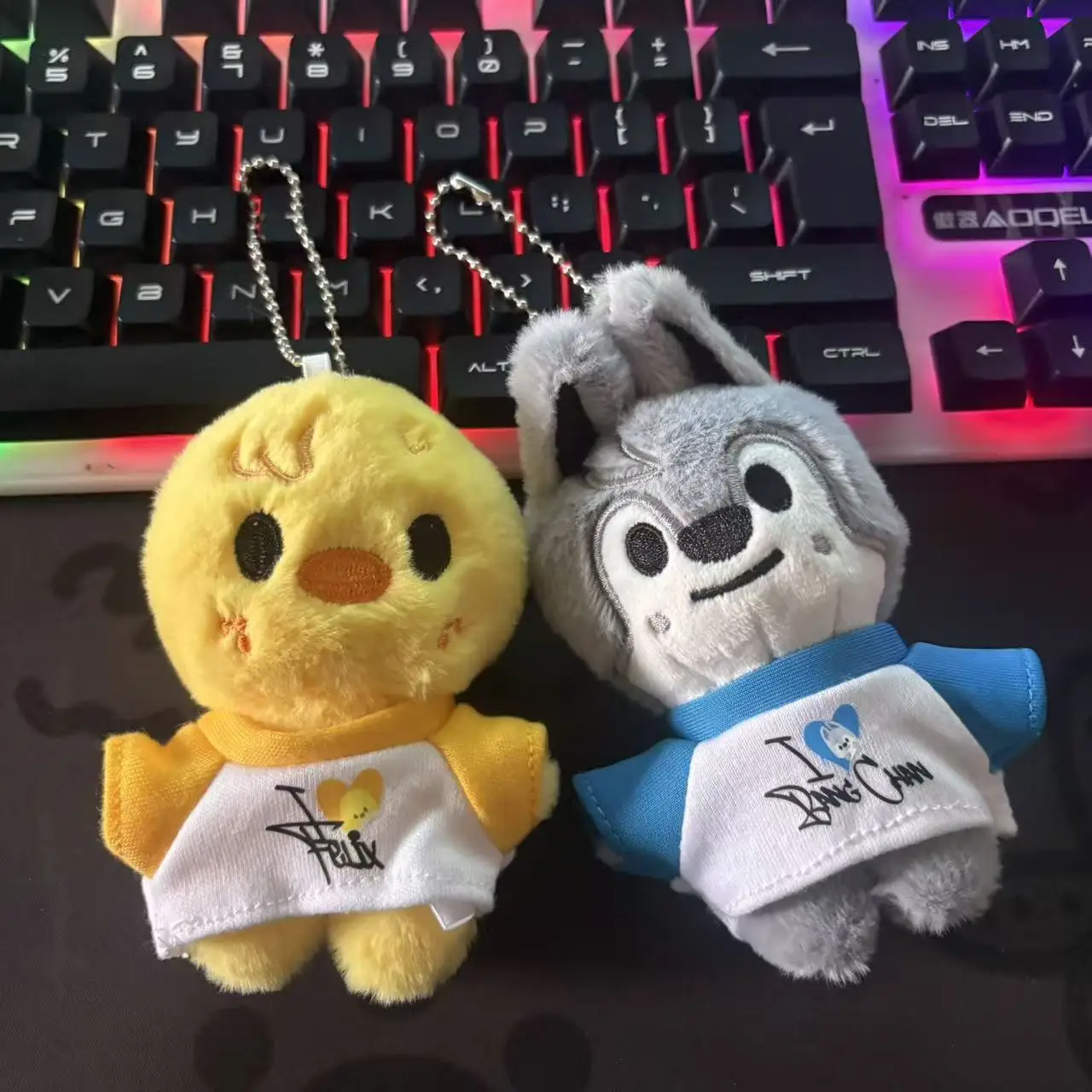 New SKZOO Stray Kids Keychain Color T-shirt Cartoon Plush Animal Doll Kawaii Children Adult Fans Gift SKZ Fans Collection