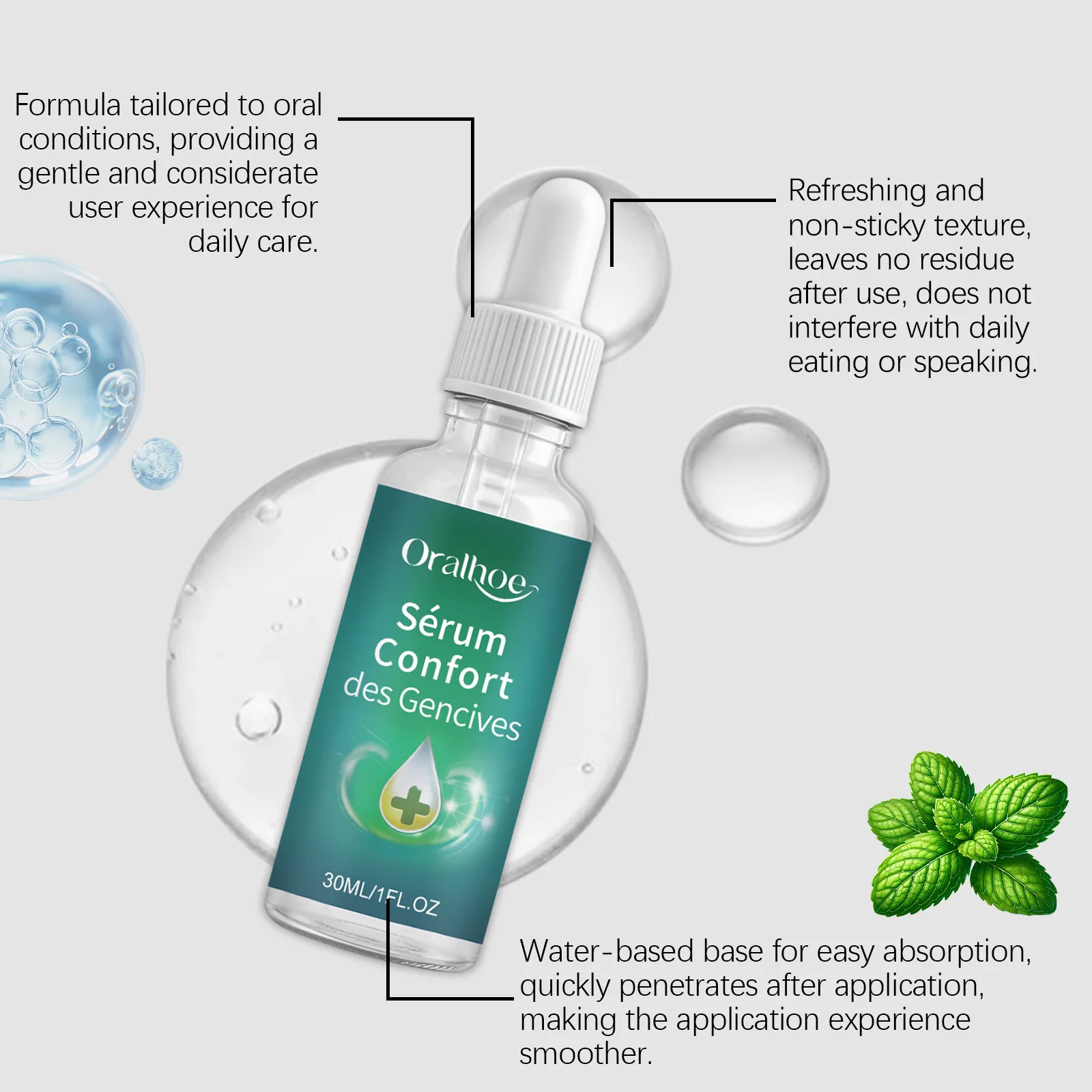 7 Days Fast Gum Soothing Relief Serum, Repair Irritated Sensitive Gingival, Natural Oral Gum Care Essence for Gum Discomfort