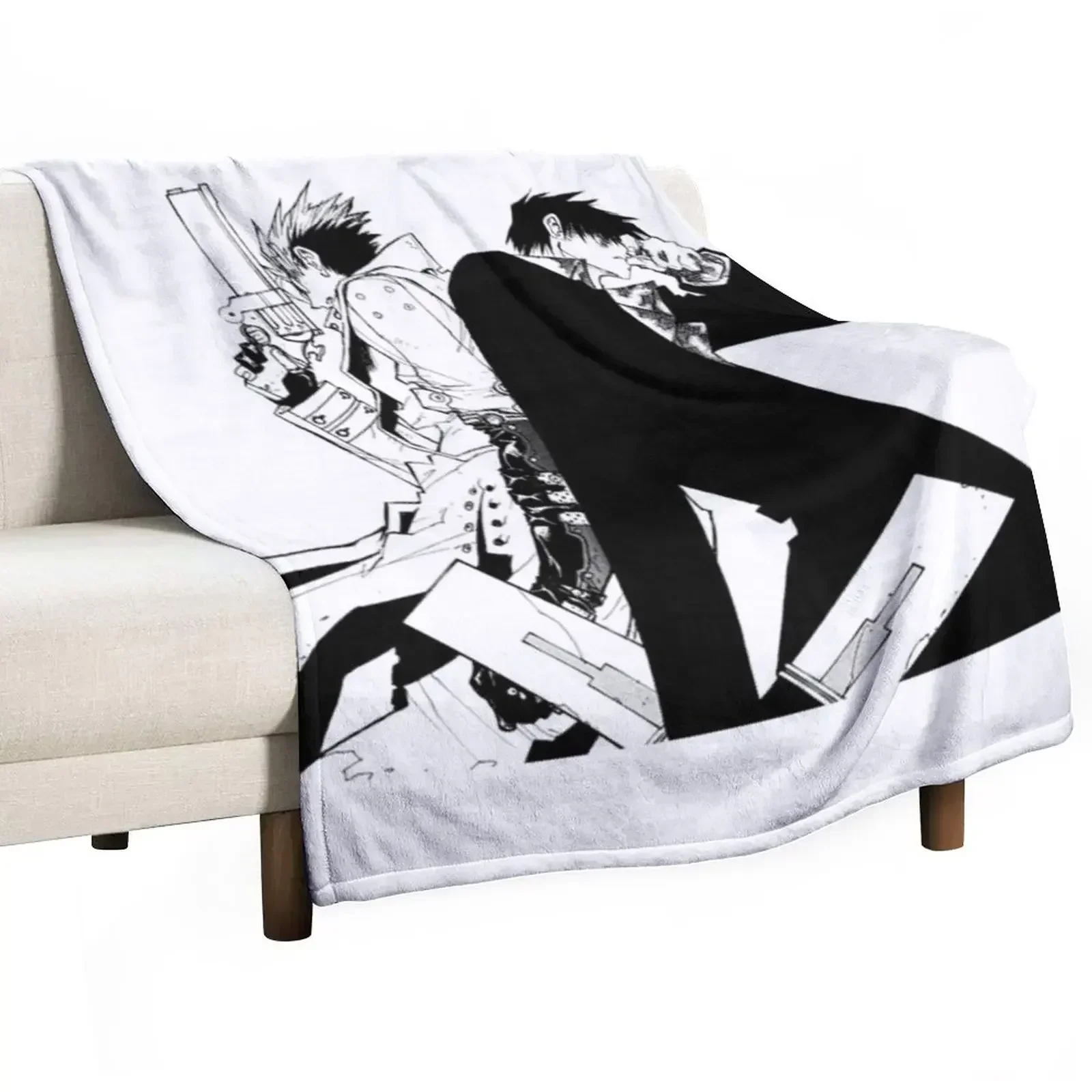 Wolfwood Vash Design Throw Blanket Loose Thermal Blankets