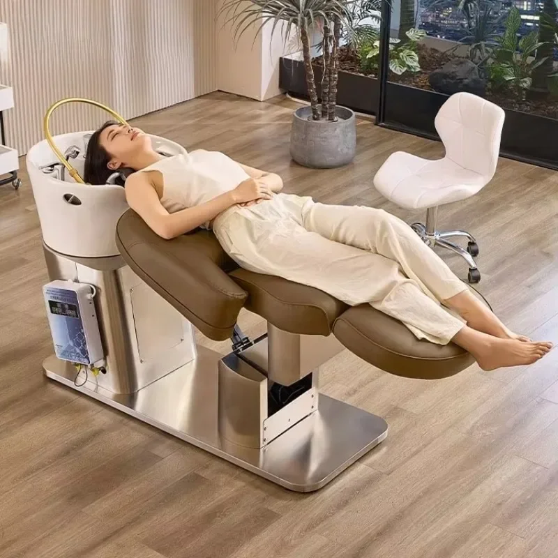 Salon Electric Lifting Head Spa Thai Massage Nursing Washing Shampoo Chair