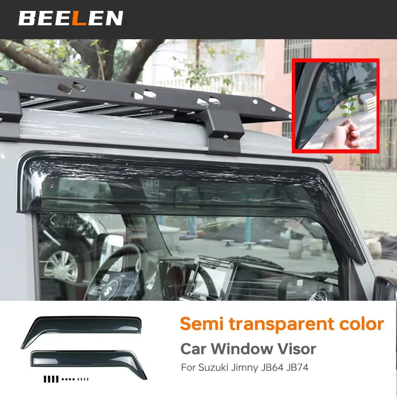 

Semi transparent color 2pcs Car Window Visor For Suzuki Jimny JB64 Sierra JB74W 2019 2024 Window Rain Guard Weathershield Sun