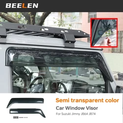 2Pcs Semi Transparent Car Window Visor Rain Sun Guard For Suzuki Jimny JB64 Sierra JB74W 2019-2024 Exterior Accessories