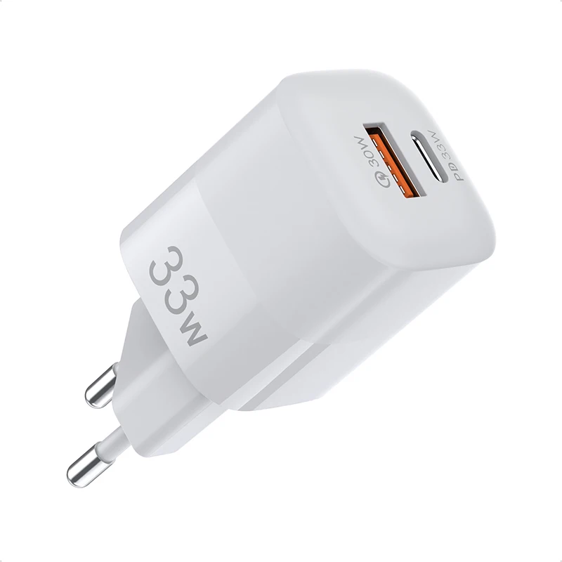 

33W A+C dual port fast charging PD port charger head suitable for Apple Samsung Huawei fast charging
