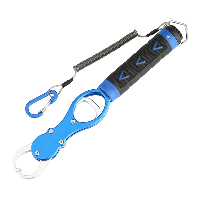 Pesca de alumínio alicate de pesca gancho removedor ou pesca lábio grip grabber com escala controle peixes com escala pesando controlfish